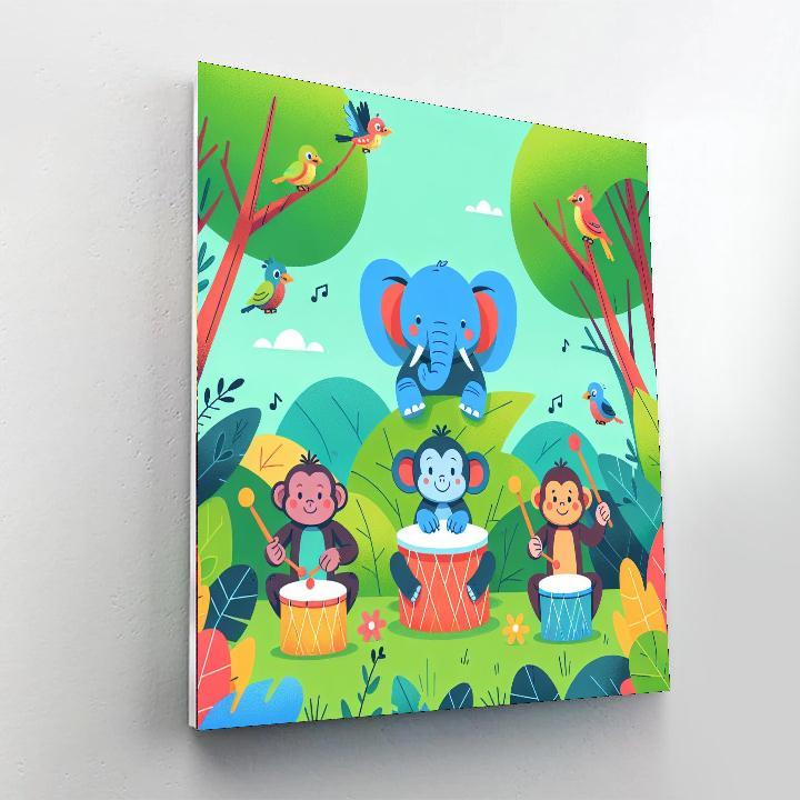 Jungle Drumming Rhythm Painting Number Kit