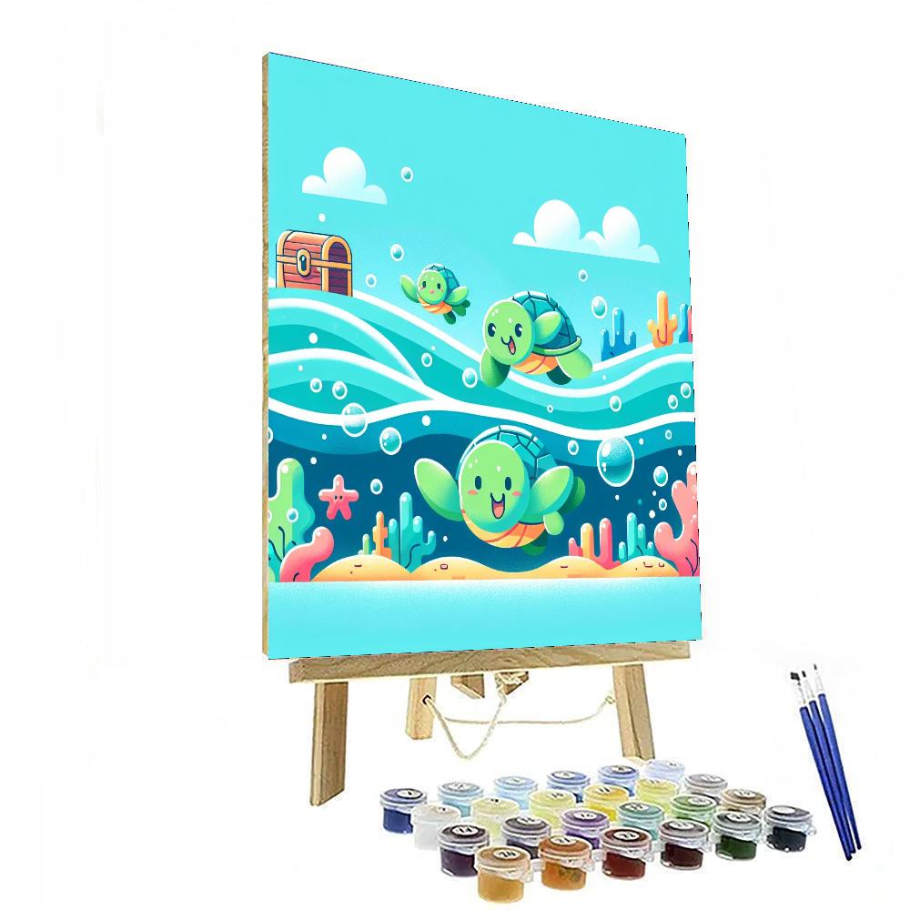 Turtle Treasure Tides Numbered Painting Kits