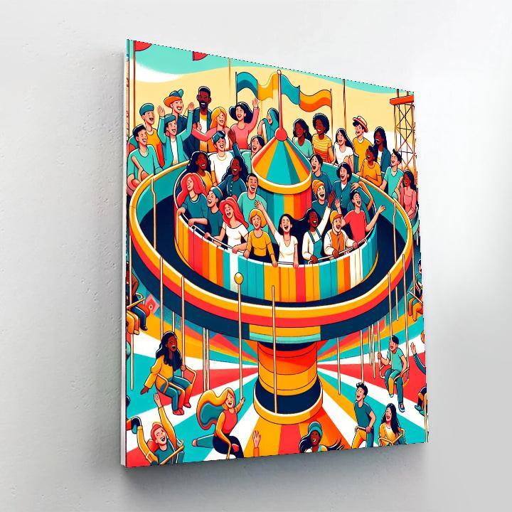 Vibrant Carnival Ride DIY Paint By Numbers