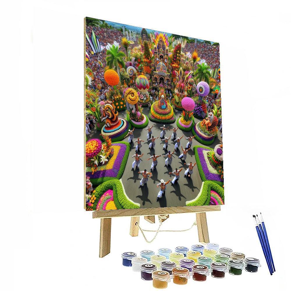 The Flower Festival - Costa Rica Number Painting