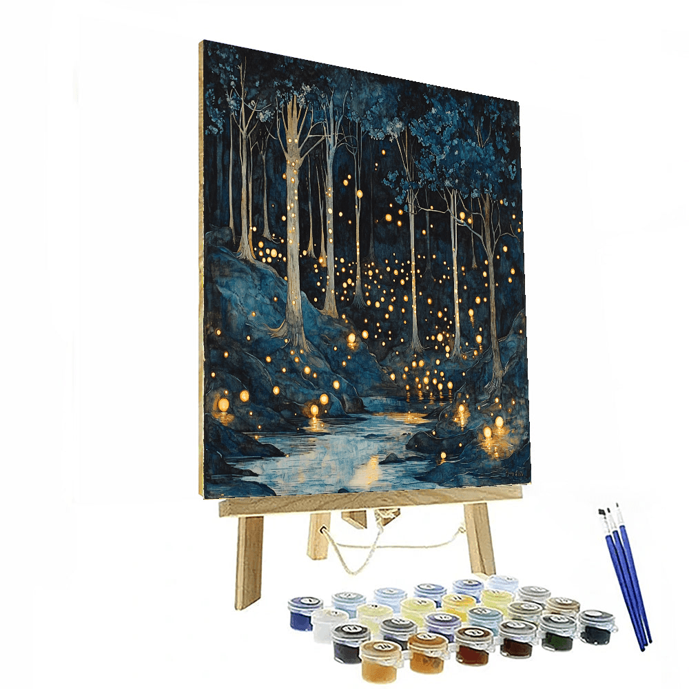Edward Munch Inspired Mystical Woodland  Paint By Numbers Art