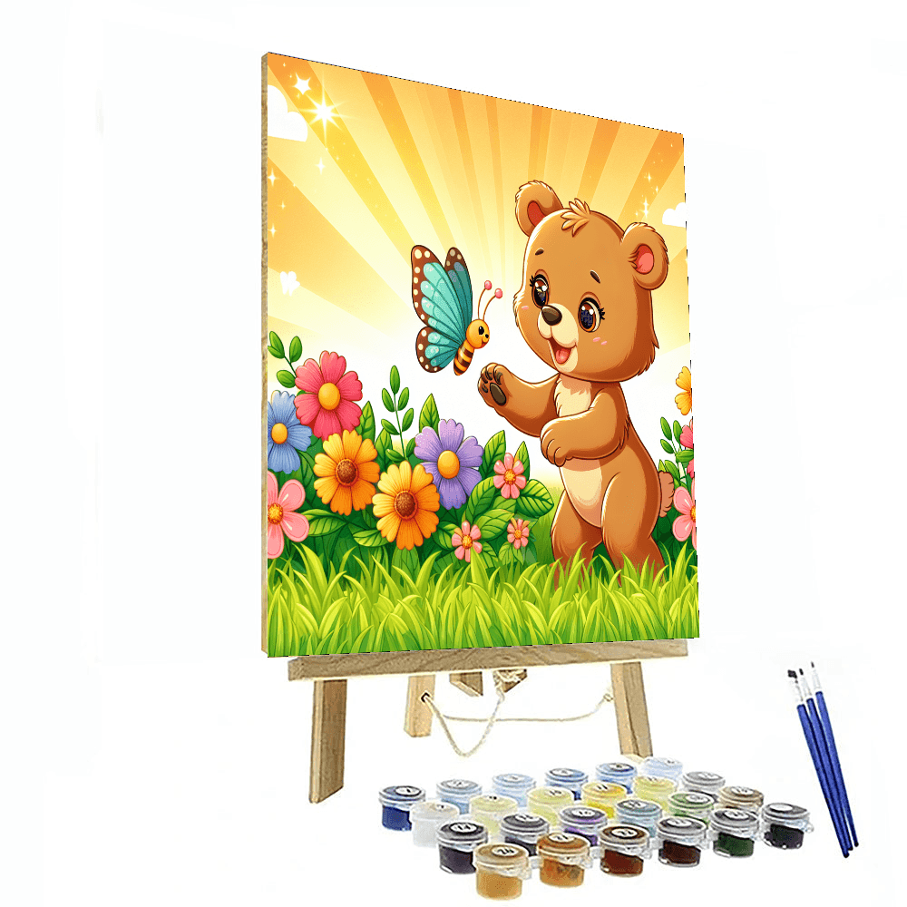 Adventurous Bear Cub Painting Number Kit