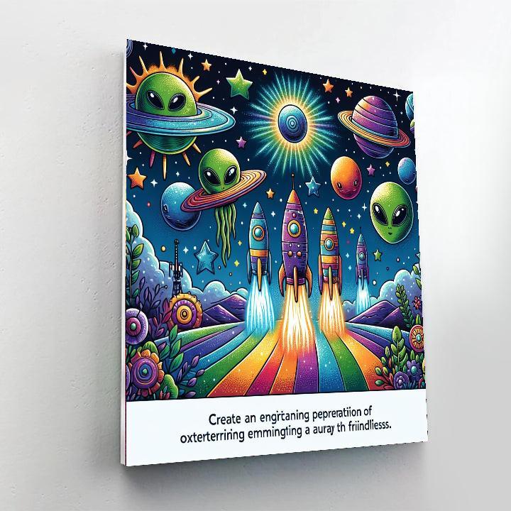 Lively Space Adventure Numbered Painting Kits