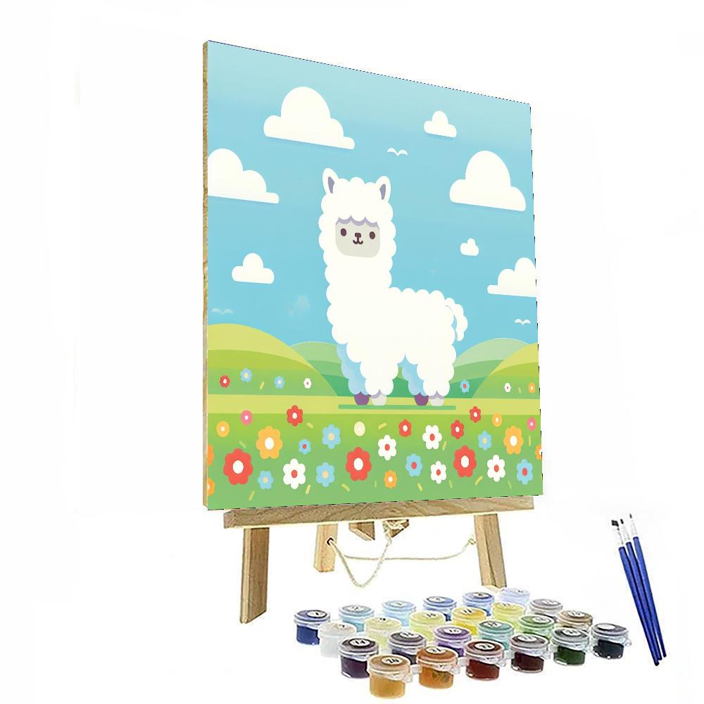 Adorable Alpaca Escape Painting Number Kit