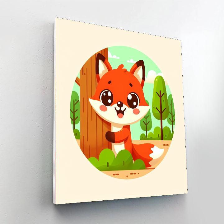 Happy Little Fox Painting By Numbers Kit