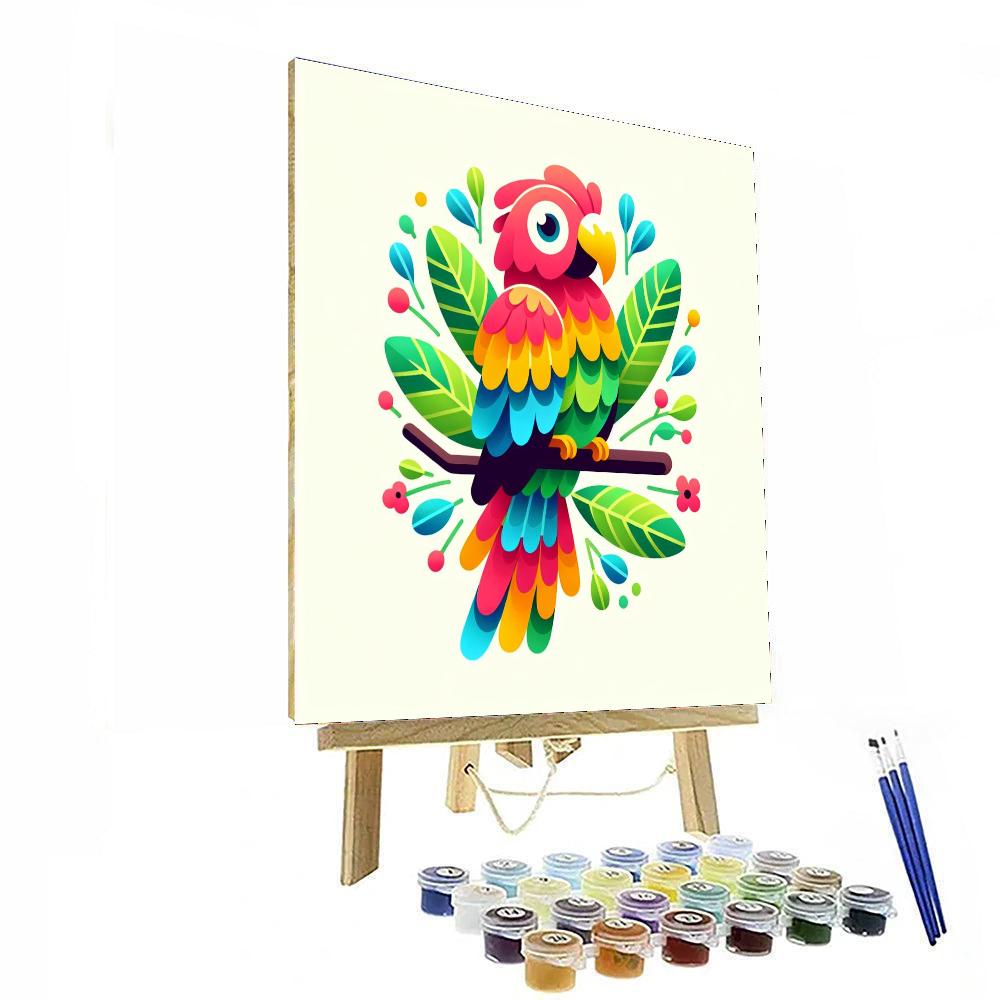 Funny Parrot Numbered Painting Kits