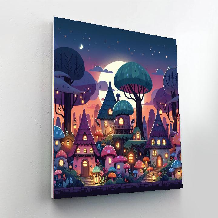 Enchanting Elfin Village Painting Number Kit