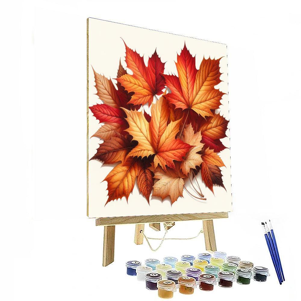 Gentle Autumn Leaves DIY Paint By Numbers