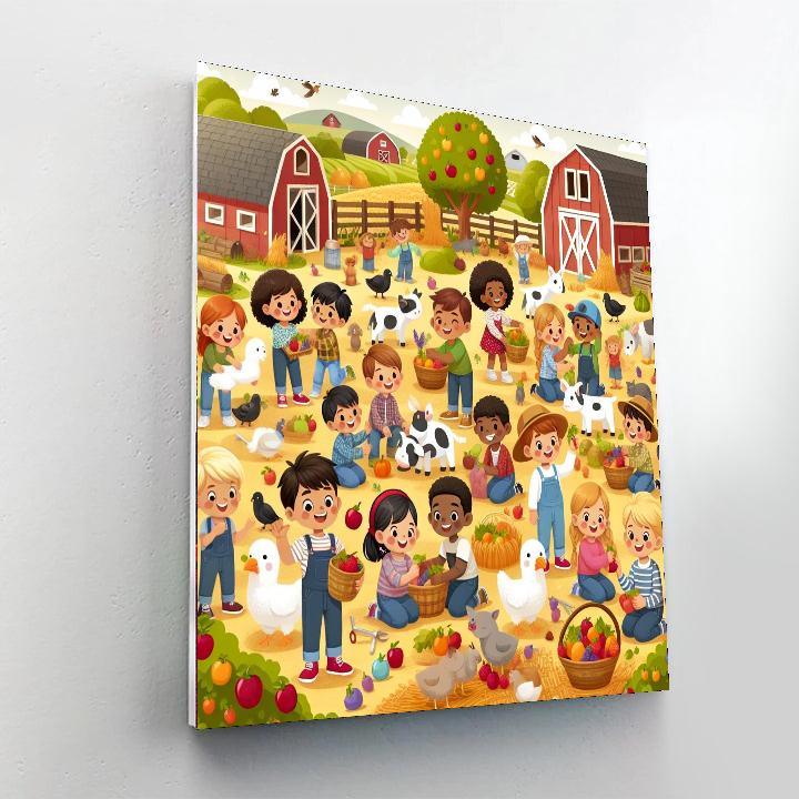 Funky Farm Fun Paint By Number