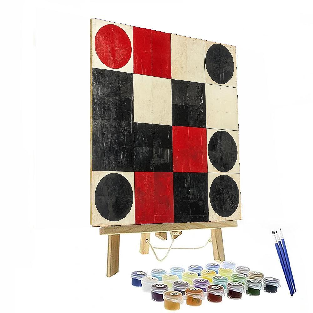 Kazimir Malevich Inspired Geometric Equilibrium  Paint By Color