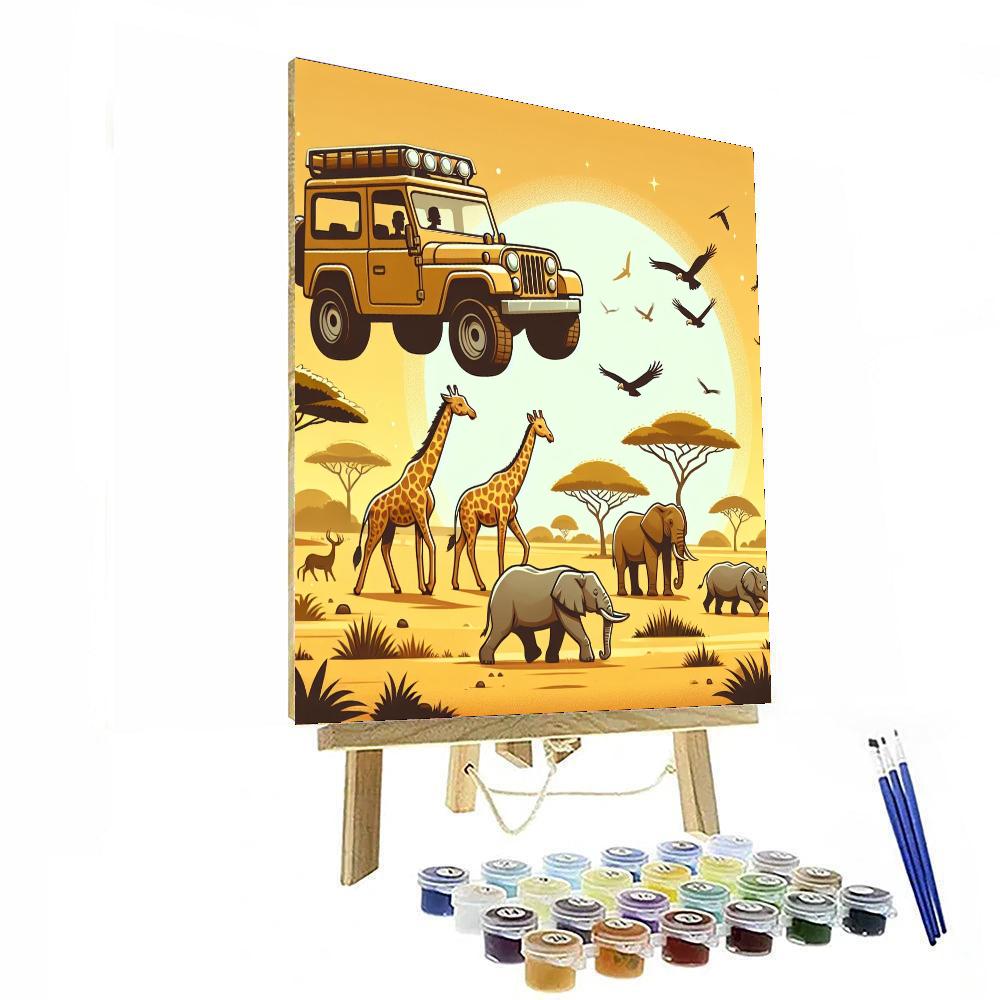 Safari On The Savanna Painting Number Kit