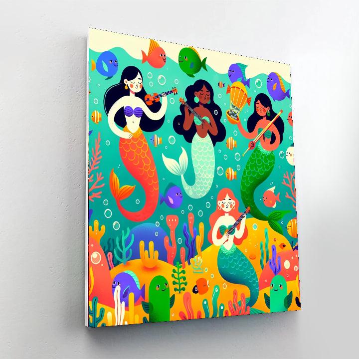 Mermaid Coral Concert Paint By Numbers Art