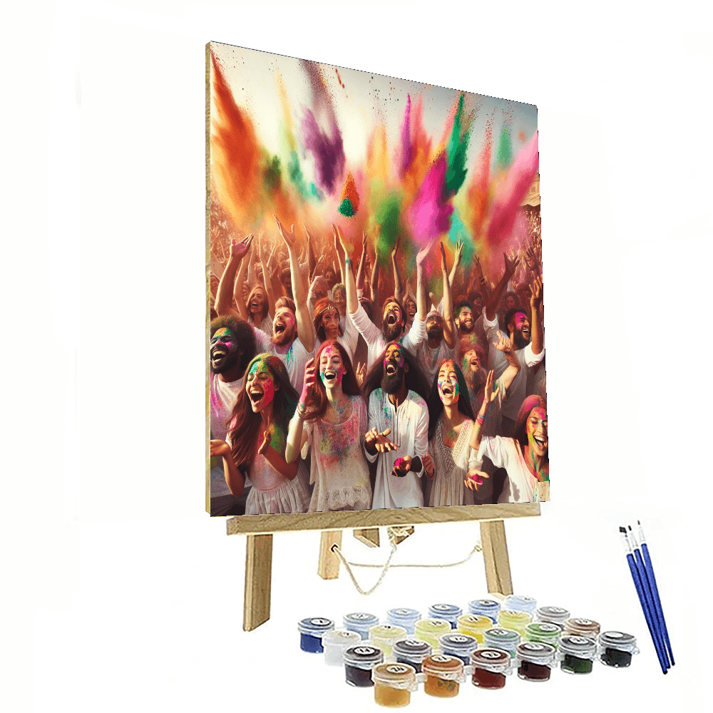 Festival Of Colors (holi) Painting By Numbers Kit