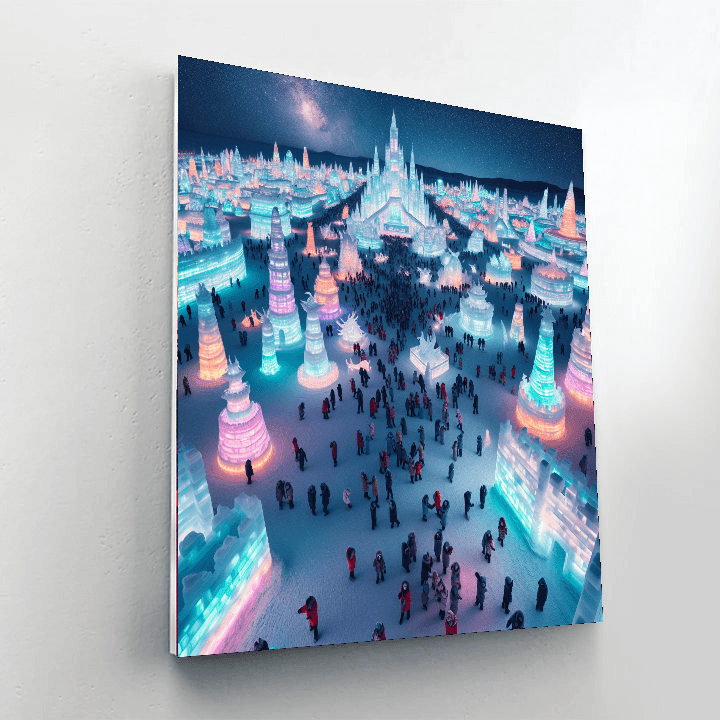 Snow & Ice Festival - Harbin, China Painting By Numbers Kit