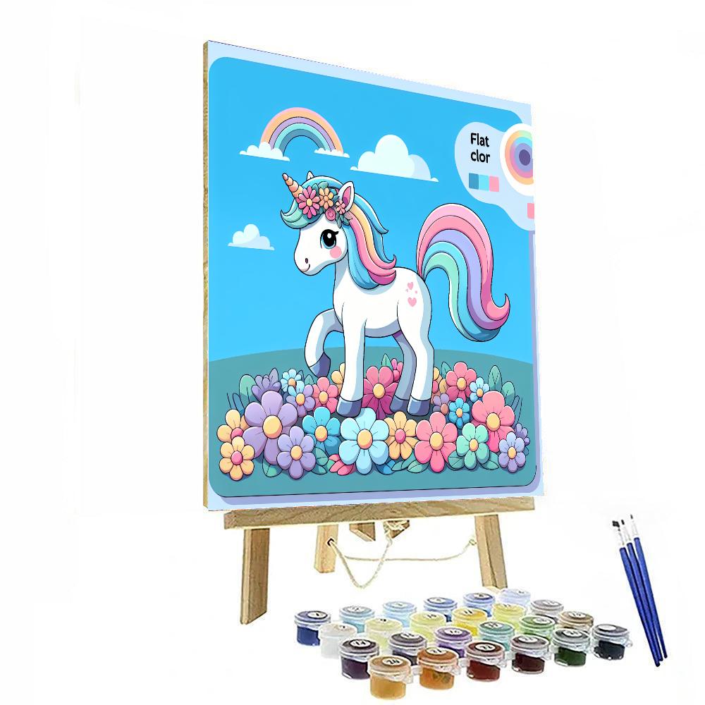 Frolicking Unicorn Foal Paint By Numbers Kits