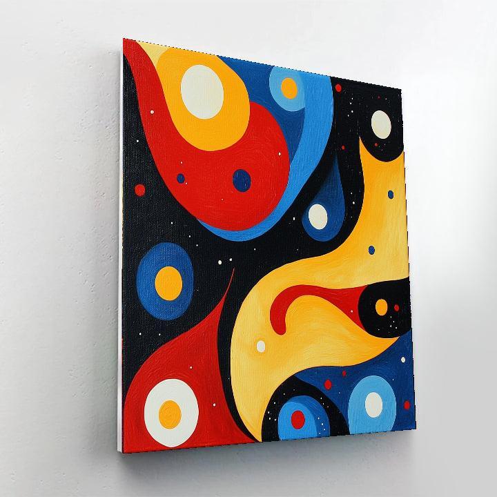 Joan Miró Inspired Dreamlike Color Symphony  Number Painting