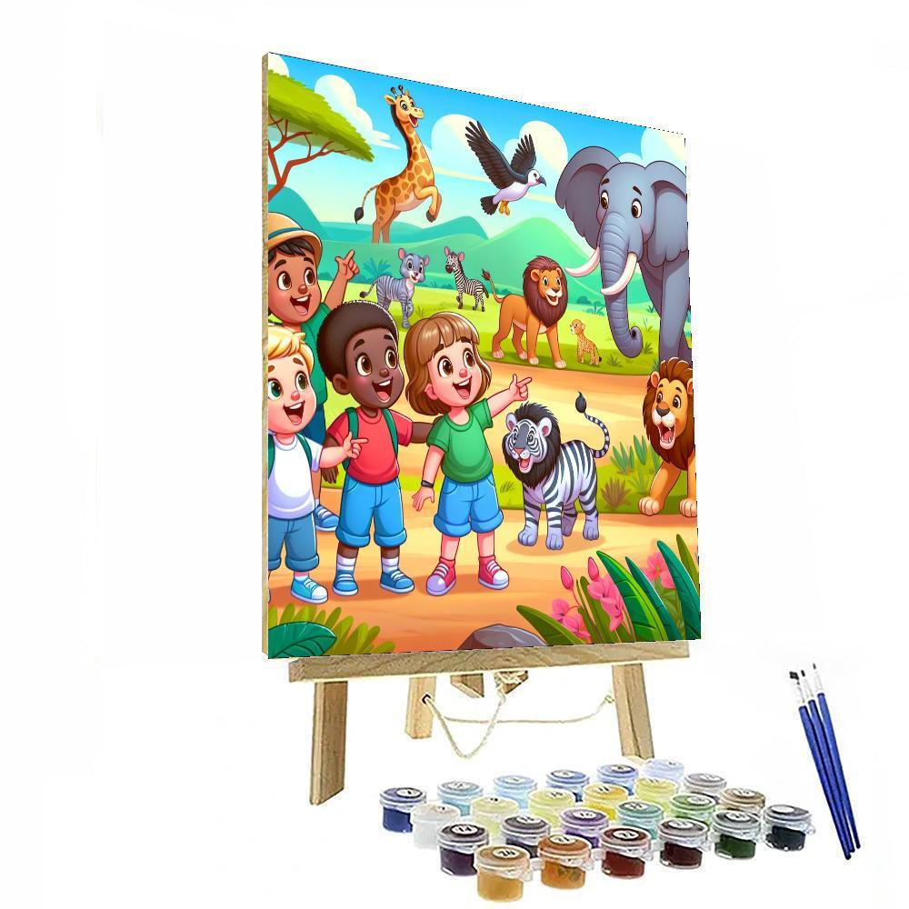 Charming Safari Expedition Number Painting