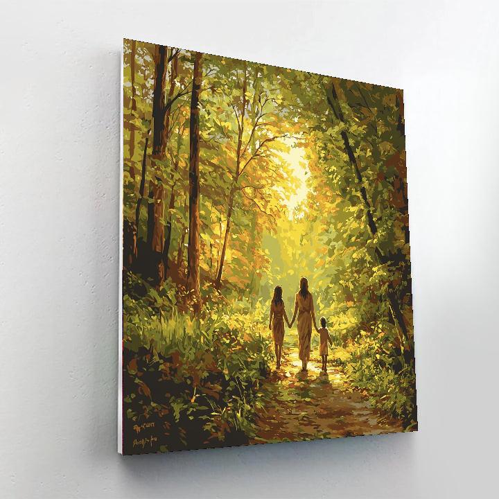 Together In Nature's Embrace Number Painting