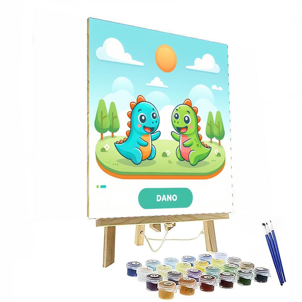 Funny Dinosaurs Painting By Numbers Kit