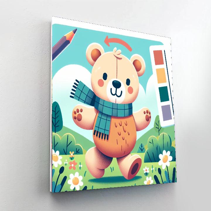 Adventurous Teddy Bear Painting By Numbers Kit