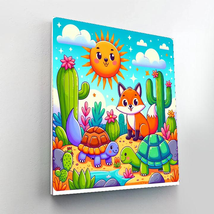 Charming Desert Adventure Paint By Numbers Art