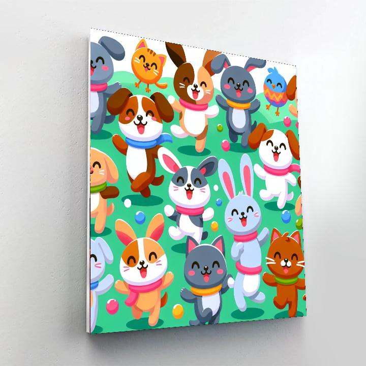 The Happy Pet Parade DIY Paint By Numbers