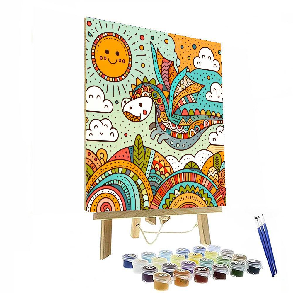 Doodle Dragon Paint By Numbers Kits