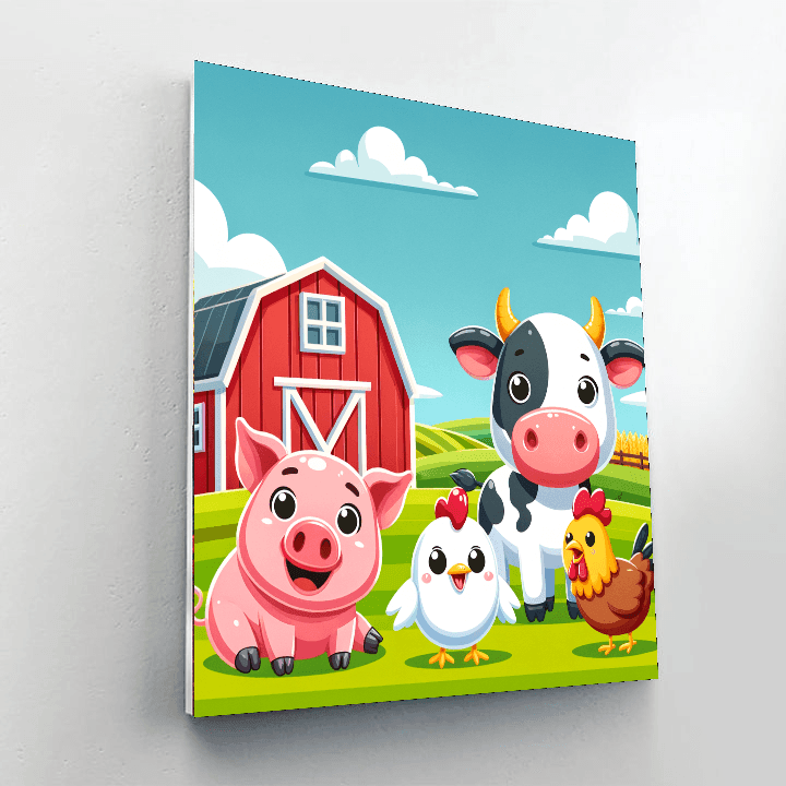 Fun Farm Friends Painting By Numbers Kit