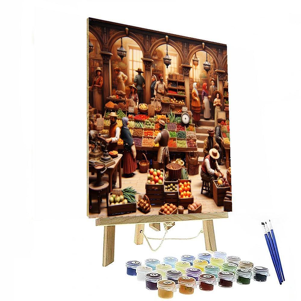 Retro Vintage Market Number Painting
