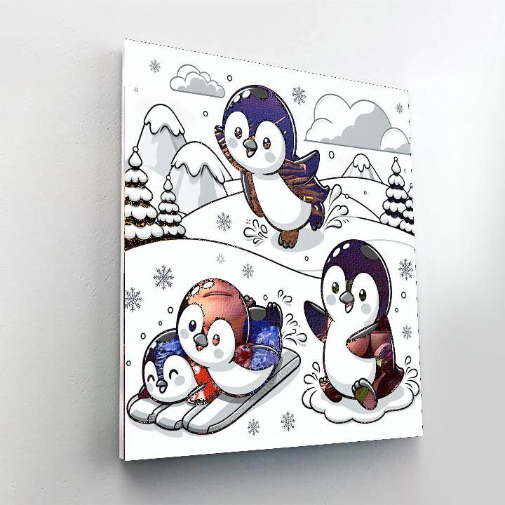 Silly Penguin Escapades Paint By Numbers Kits