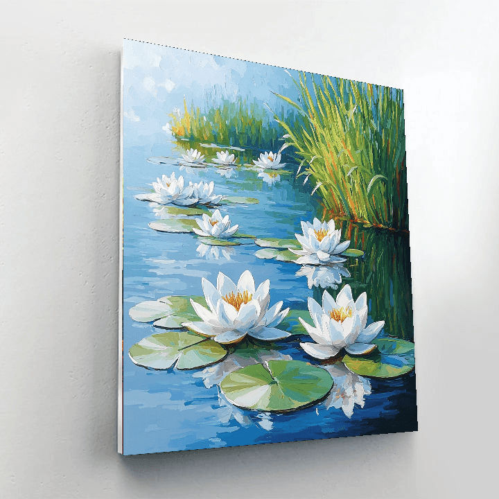Claude Monet Inspired Monet's Water Lily Reflection  Painting By Numbers Kit
