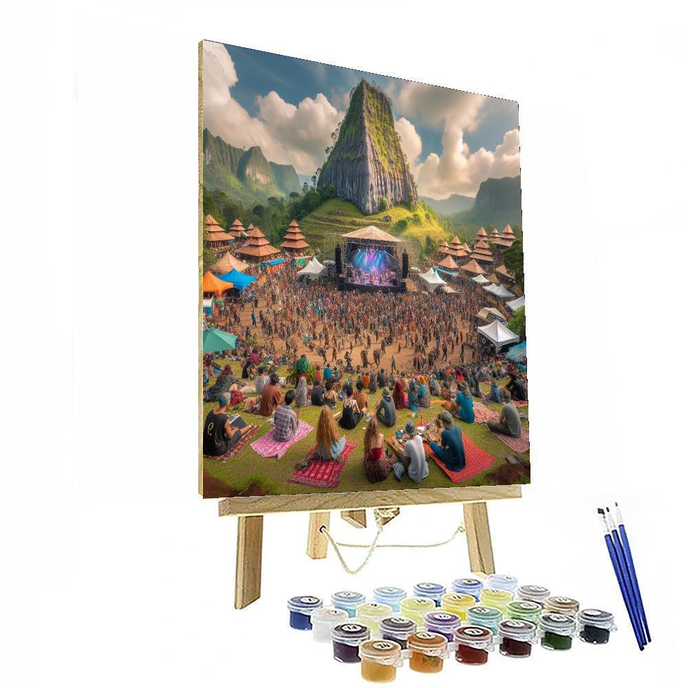 Glastonbury Tor Festival Paint By Numbers