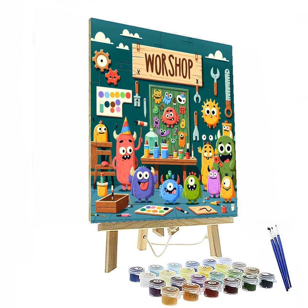 Friendly Monster Workshop Painting Number Kit