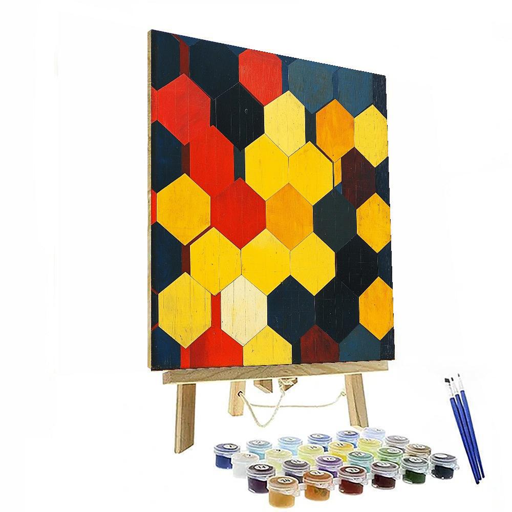 Kazimir Malevich Inspired Prismatic Balance  DIY Paint By Numbers