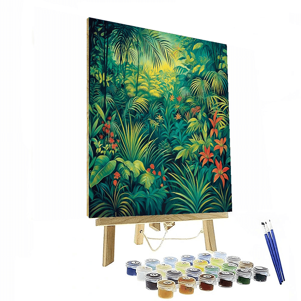 Henri Rousseau Inspired Rousseau's Enchanted Jungle  Painting By Numbers Kit