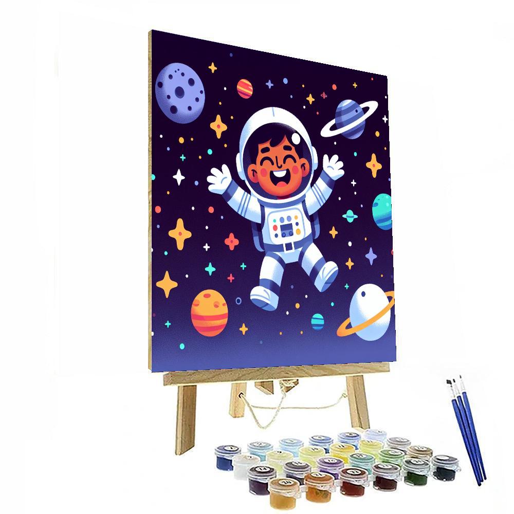 Astronaut's Quest Paint By Numbers Art