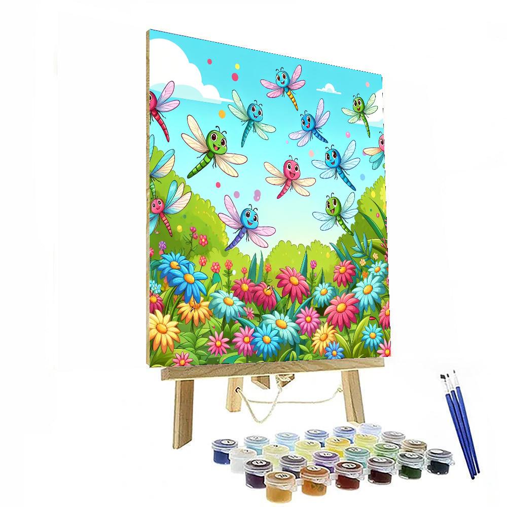 Dreamy Dragonfly Dance Paint By Color