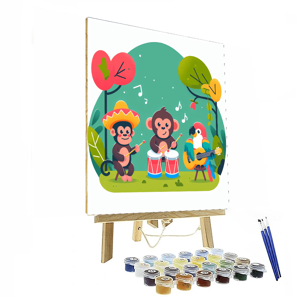 Jungle Jam Session Number Painting