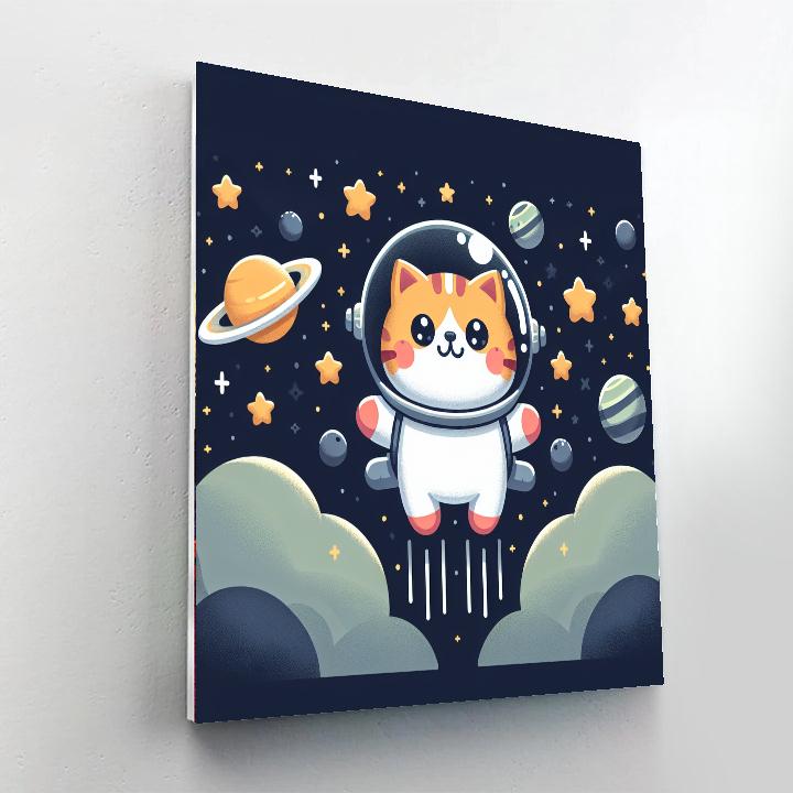 Space Quest With Astro Cat Numbered Painting Kits