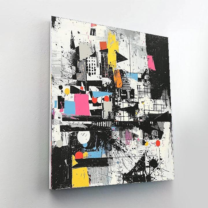 Banksy Inspired Urban Imbalance  Number Painting