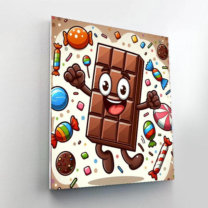 Bouncy Chocolate Bar DIY Paint By Numbers