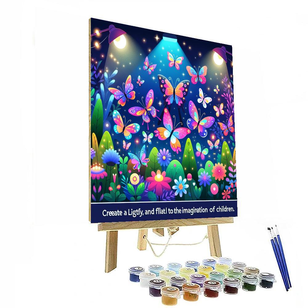 Breezy Butterfly Ballet Paint By Numbers Art