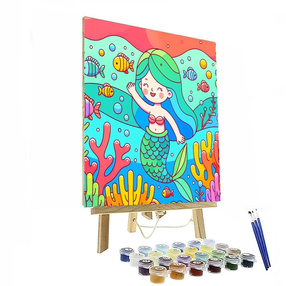 Mermaid's Coral Kingdom Paint By Numbers