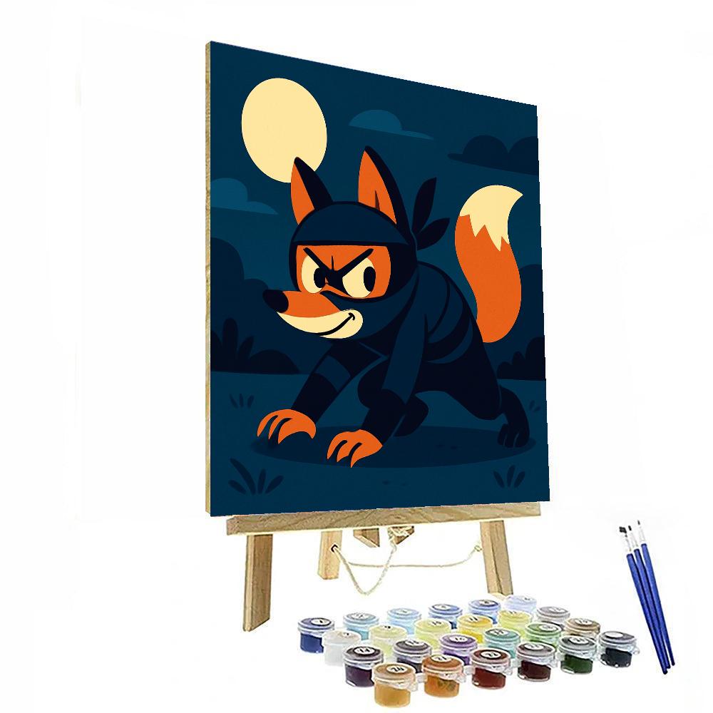 Ninja Fox's Secret Mission Paint By Number