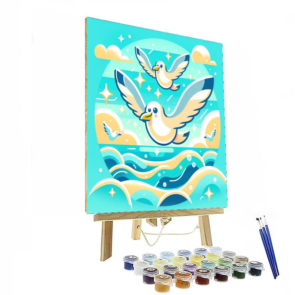 Soaring Seagull Adventure Numbered Painting Kits