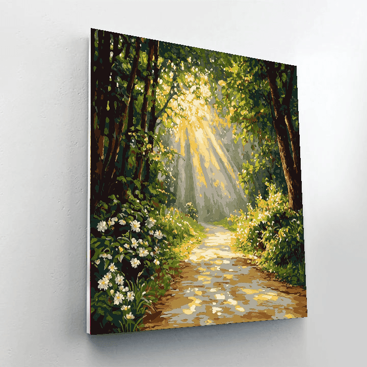 Johannes Vermeer Inspired Vermeer's Gentle Garden Path  Paint By Numbers Art
