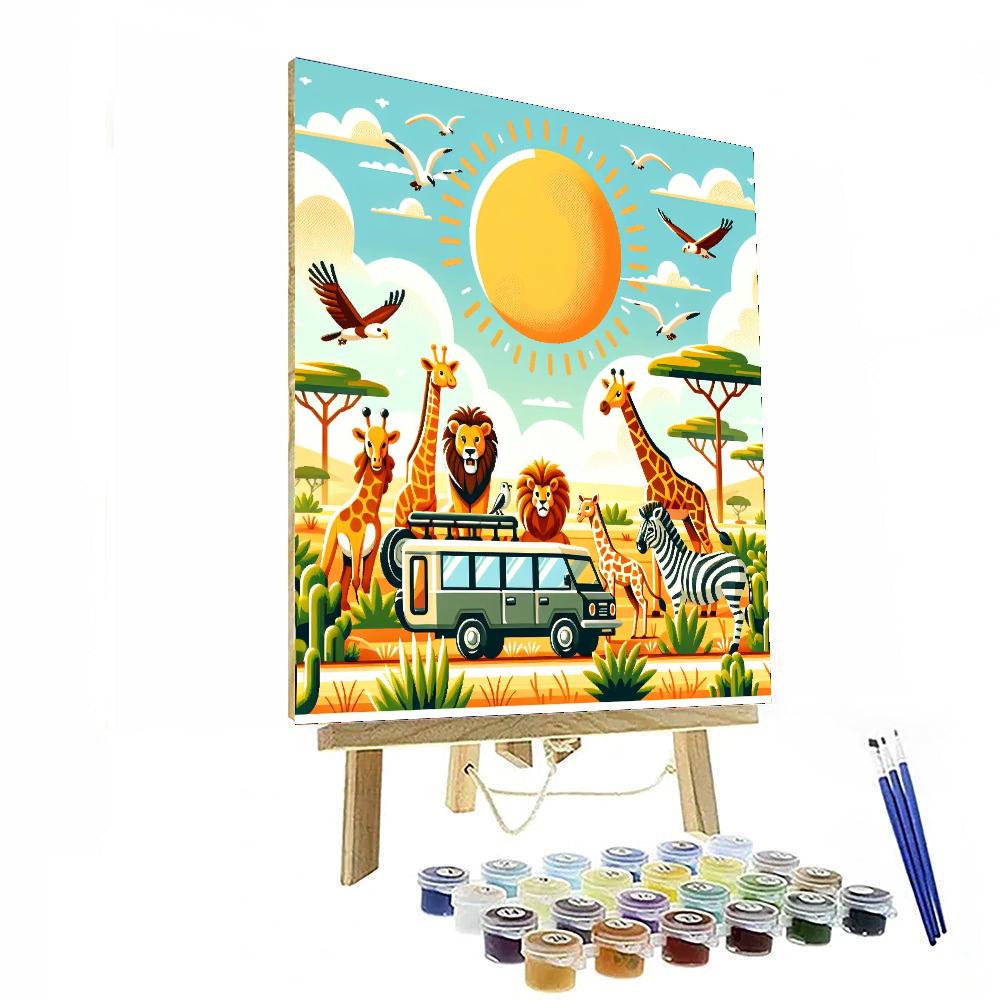 Savannah Adventure Safari Painting Number Kit
