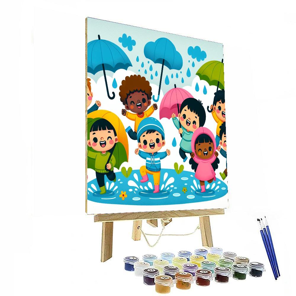 Cheery Rainy Day Numbered Painting Kits