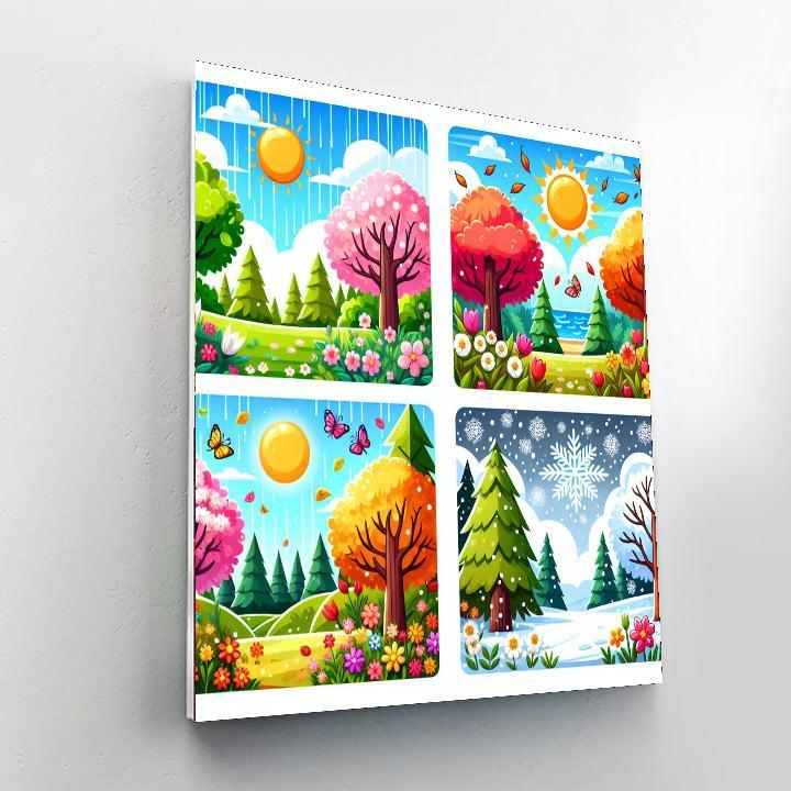 Journey Through Seasons Number Painting