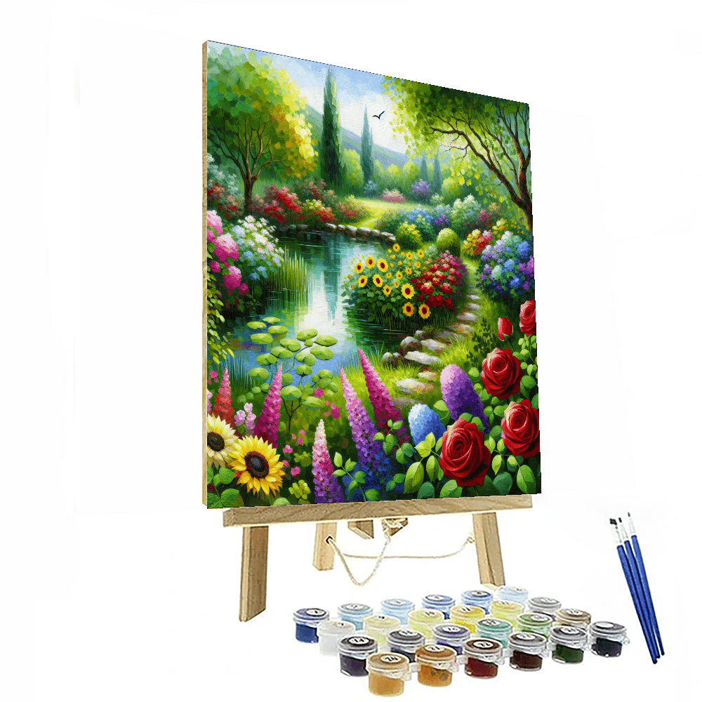 Nature's Tranquil Garden Painting Number Kit